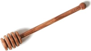 Berard Olive Wood Honey Dipper, 6 inch, Brown