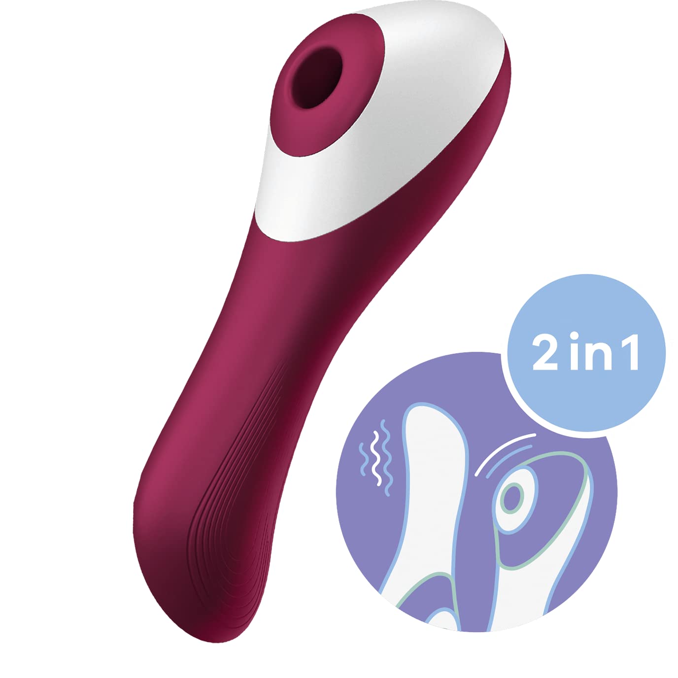 Satisfyer Vibrador Dual Crush con Onda de Presión | 2 en 1 | succionador de clítoris femenino | Recargable y Resistente al Agua | Succionador y Estimulador de Clítoris sex toys