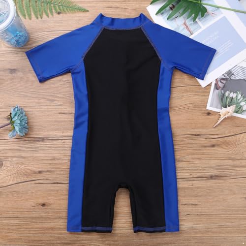 Image of Alvivi Kids Baby Boy Girls Short Sleeve Shorty Swimming Suit UV Sun Protective Zipper One Piece Swimsuit