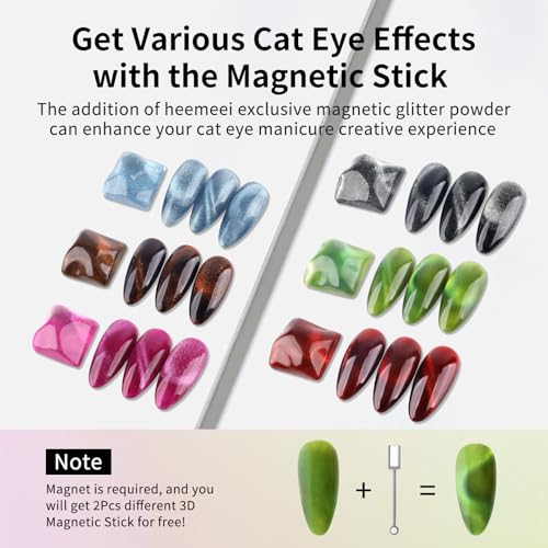 Set de 6 Esmaltes de Gel Cat Eye 8 ml Colores Magnéticos miniatura 2
