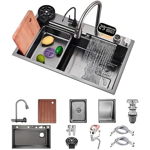 KOOGIMDDR Waterfall Kitchen Sink Set Cover