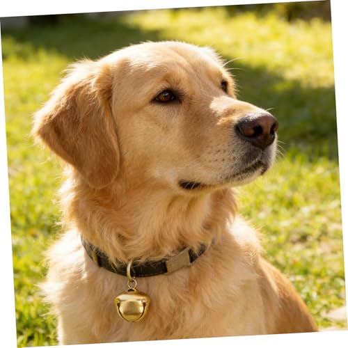 Clochettes pour animaux domestiques 30mm jaune, pack 100 grelots de croix pour collier chat chien