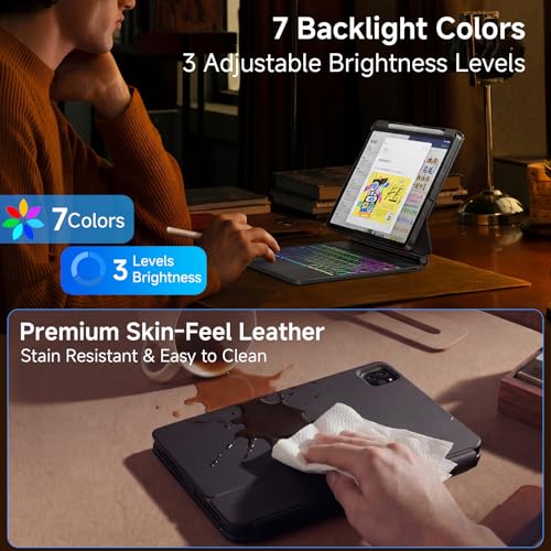Étui clavier iPad Pro 11 pouces M4 M5 avec trackpad multi-touch - 7