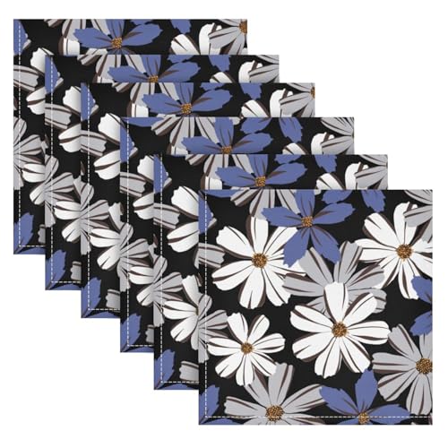 Servilletas de Tela Floral Daisy Paquete de 6 20x20 in miniatura 2