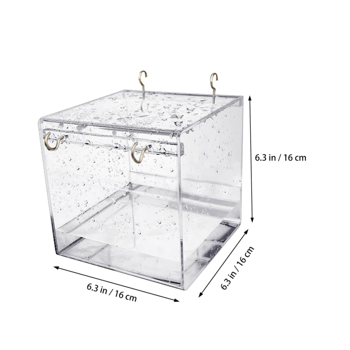 Vogelbadkäfig Transparente Waschwanne aus Kunststoff für Kleine Vögel