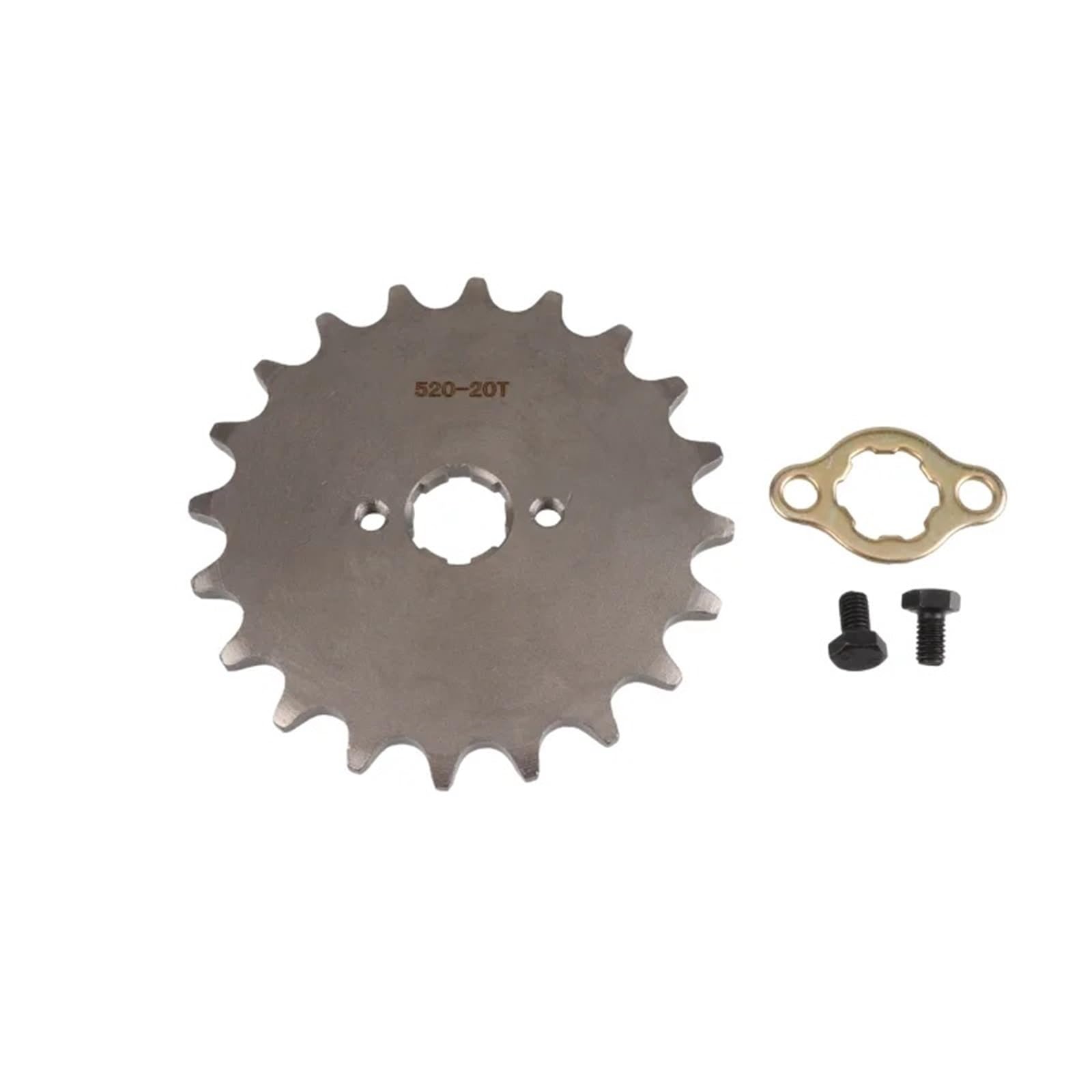 EJUOYO Chain Sprocket 520-20mm 10T 11T 12T 13T 14T 15T 16T 18T 19T 20T 21T 22T Tooth Front Engine Sprocket Chain(520-20MM-20T)
