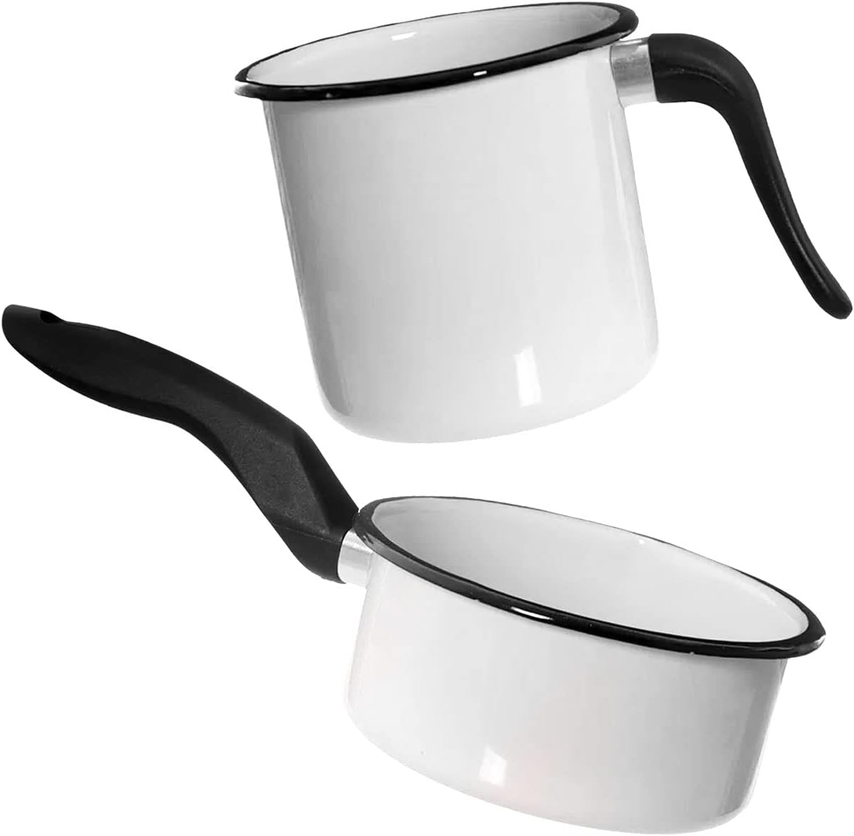 Conjunto Panela Esmaltada Ágata 1L e Leiteira 1,5L com cabos... - imagem principal do produto
