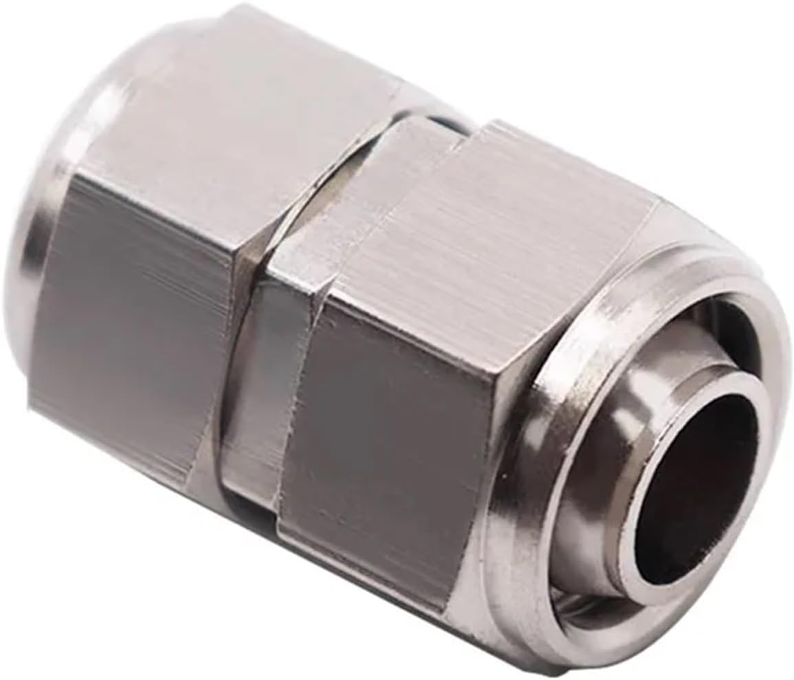 Pneumatic Fast Twist Fittings Air Hose Connectors Straight Push Into 6mm 8mm 10mm Copper Nickel Plated Quick Screw Connector(8mm)