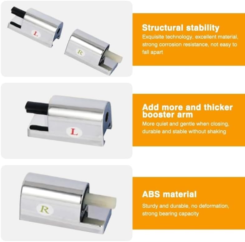 Universal Toilet Seat Attachment Toilet Seat Accessories Soft Close Mechanism Toilet Seat Hinges Replacement Hinges