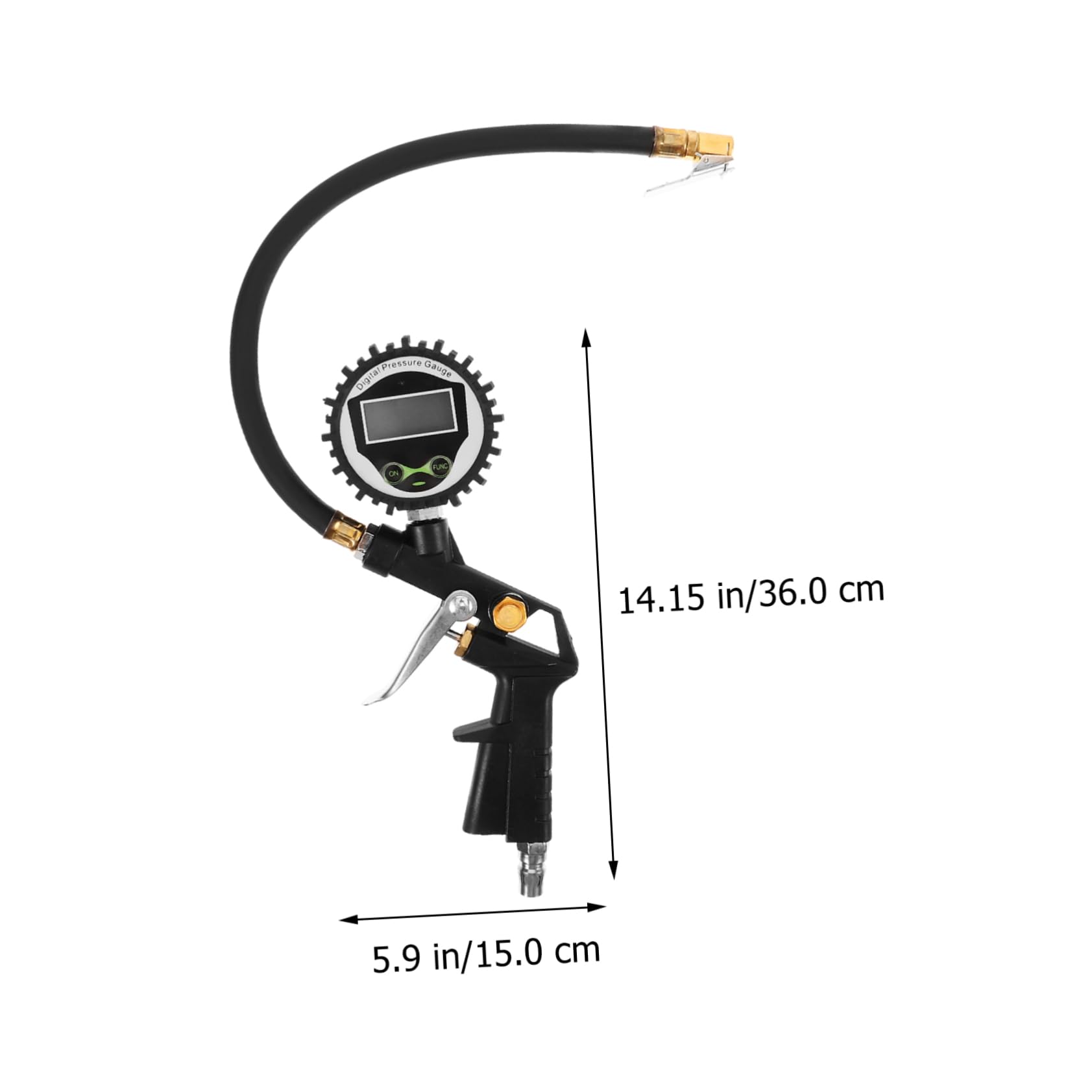 Digitales Reifendruckmesser 0-60 Psi für Auto und Reifen Silber