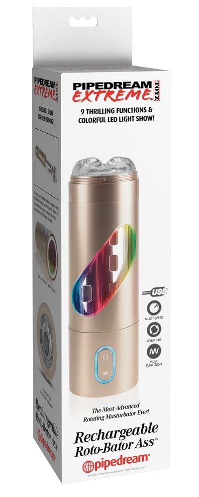 PipeDream Extreme Rechargeable Roto Bator Ass Vibrating Masturbator