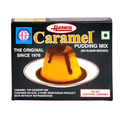Image of Harnik Caramel Pudding (Mix) - 90 Gm (Pack of 5) | Instant Dessert, Easy to Make, Classic Creme Caramel
