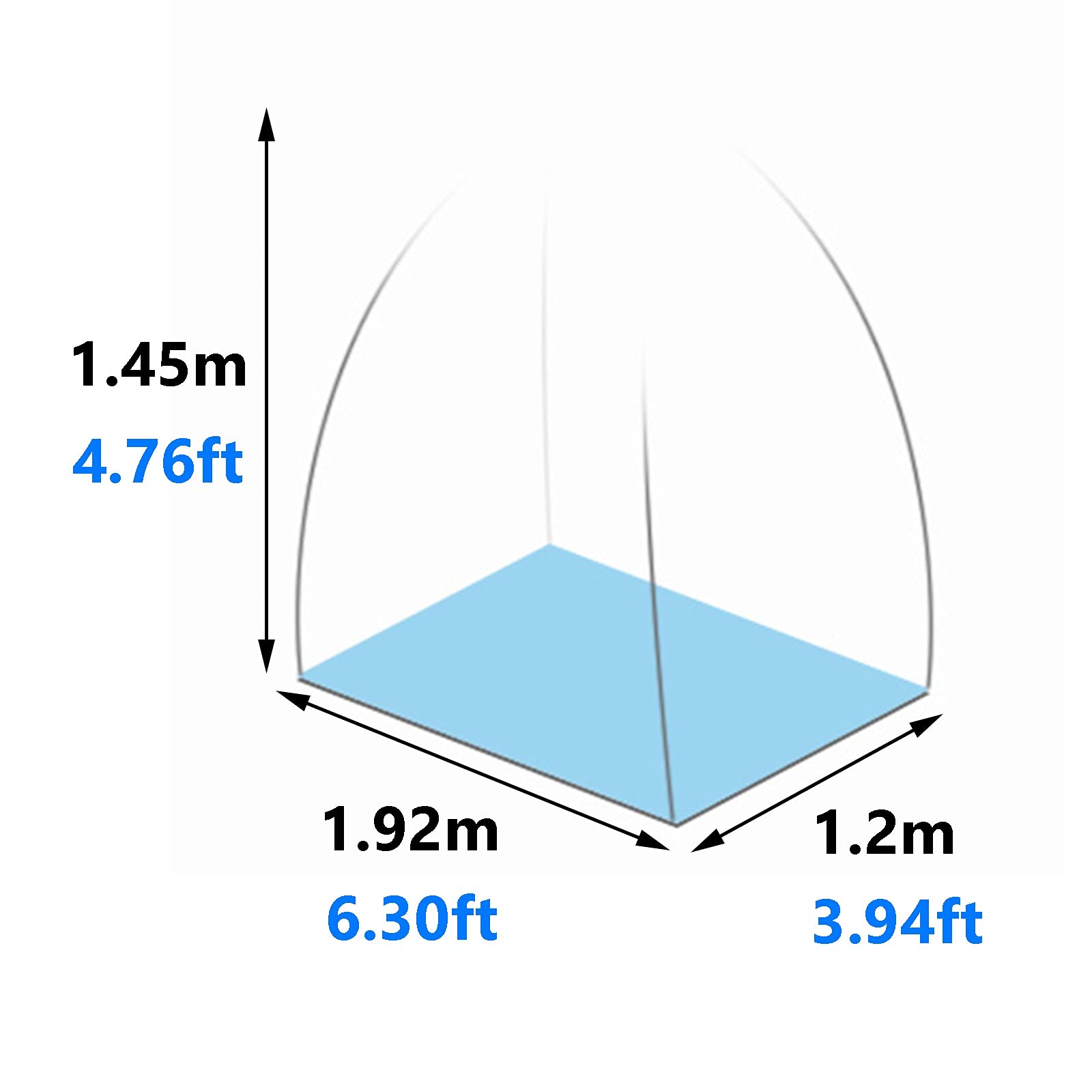Zanzariera Pop-up Zanzariera Pieghevole, Zanzariera Pop-up per Letto Singolo e Letto Matrimoniale, Tenda per zanzariera da Esterno Portatile (Colore : Style 2, Dimensioni : 1.2x1.92x1.45m)