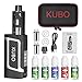Produktbild E Zigarette Shisha Starter Set und 5x10ml E liquid 80W Mod Kit mit 0,5 Ohm/ 3,0ml Verdampfer 2000mah Akku Starterset Dampfer Vape, Regelbare Watt LED Bildschirm 0,0mg Nikotin KUBO LZ80W  Schwarz