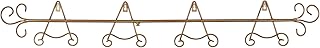 Touch of Class Galla Petite Plate Rack - Satin Gold - Metal Hanging Coll...