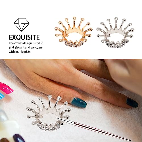 Soporte para pinceles de uñas Lurrose 2 piezas miniatura 6