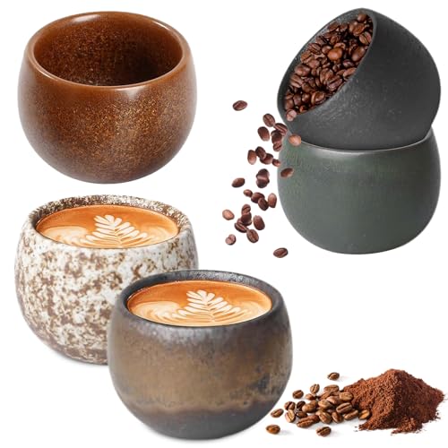 Conjunto de canecas de expresso 5 x 50 ml, conjunto de chávenas de expresso, conjunto de chávenas de expresso, chávena de café sem alça, caneca de cerâmica, conjunto de chávenas de chá, presentes para