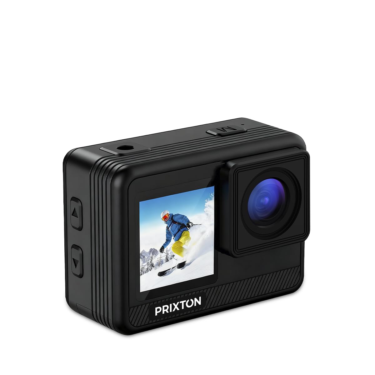 Prixton Caméra Sport 5K DV830 avec Double Écran IPS, 50 MP, Stabilisation EIS, Wi‑FI, Étanche Jusqu’à 30 m, Zoom 5X, Accessoires Inclus