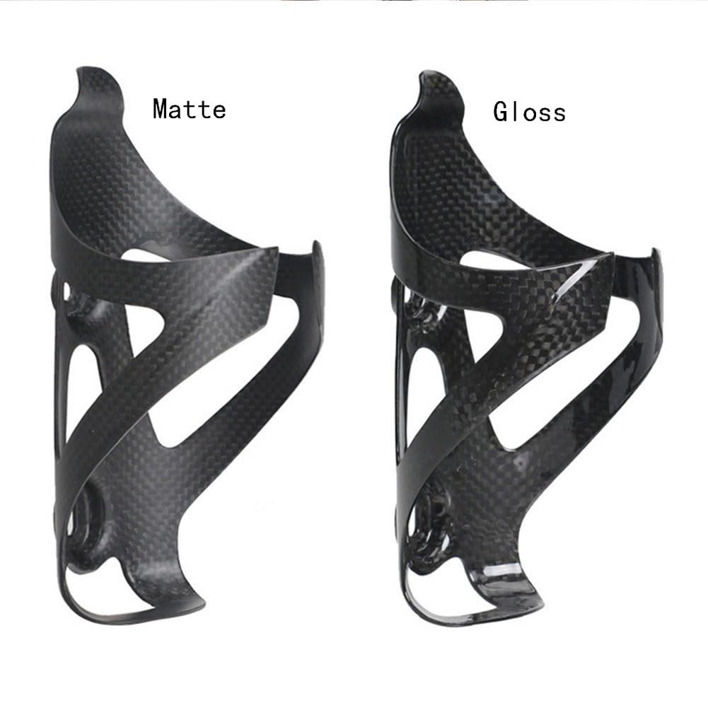 Joxvizx Bike Water Bottle Holder, 2 Pack Full Carbon Fiber Bicycle Drink Water Bottle Cages Brackets for Mountain Bike MTB Road Bike, Bike Accessories, Ultra Light, Matte Black