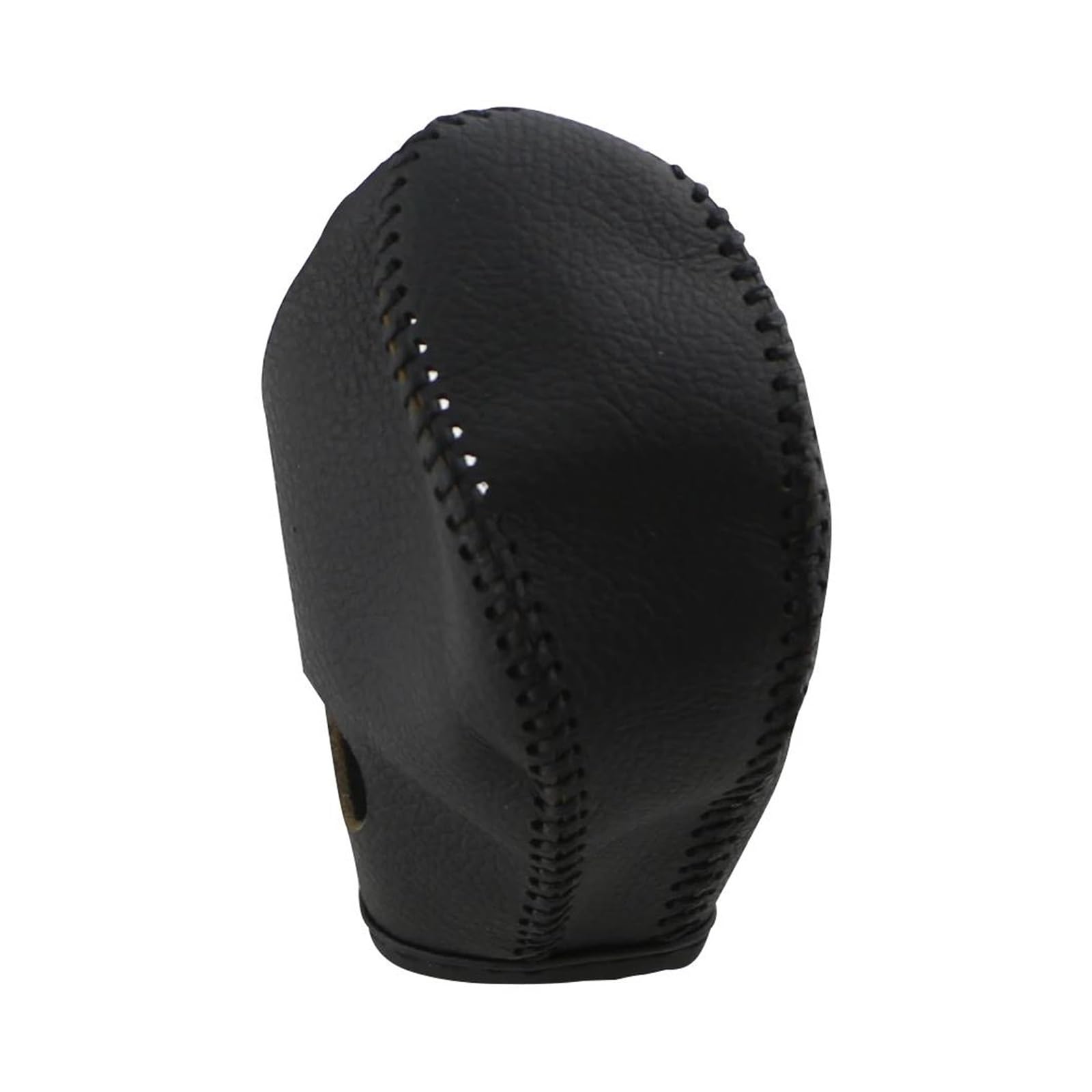 HXVGEGKPYK Gear Stick Knob Hand Stitched Black Leather Gear Shift Knob Cover for Tiida for Teana for Qashqai for X-Trail for Sunny Gear Lever Knob(Black line)