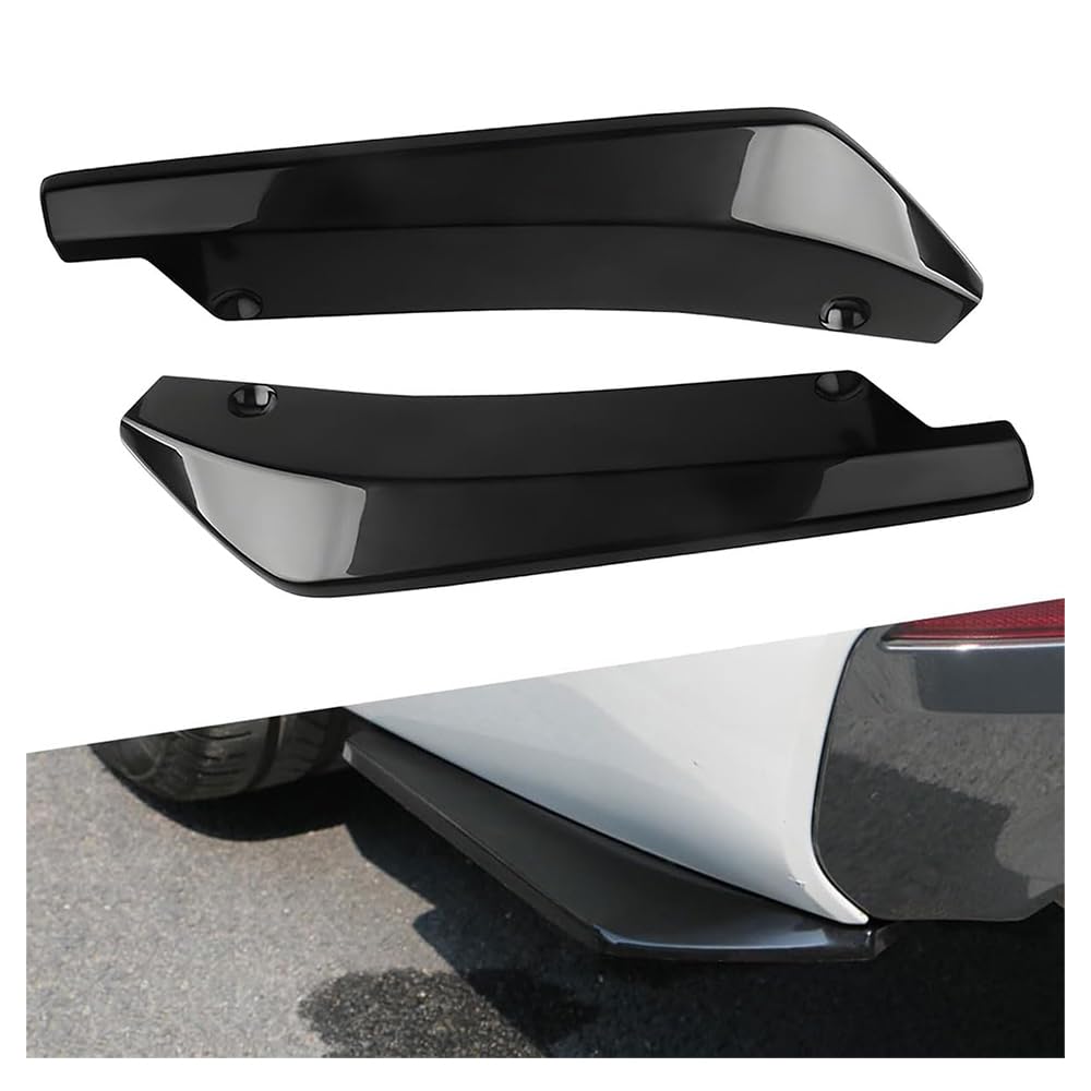 Rear Bumper Lip Splitter for BMW M5 1985–2025 2026 E34/E39/E60/F10/F90/G90, Side Skirt Winglet Apron, Exterior Lower Body Corner Protection Trim Set with Screw Mount,Black