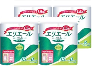 【まとめ買い】トイレットペーパー1.5倍巻き 45m×32ロール(8ロール×4パック) ダブル パルプ100% リラックス感のある香り 4個入り
