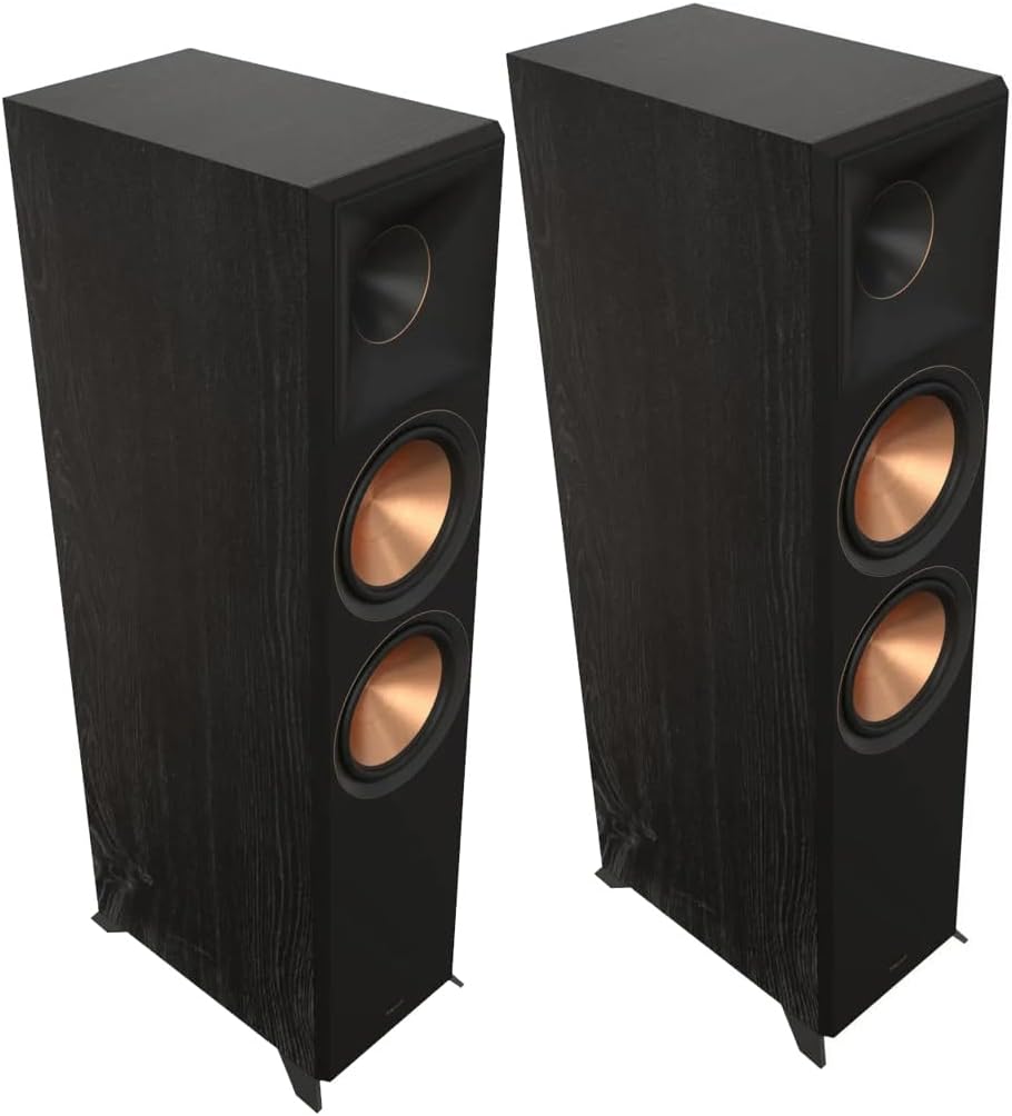 Klipsch RP-8000F II 8" 600W 2.5-Way Floorstanding Speaker, Ebony, Pair