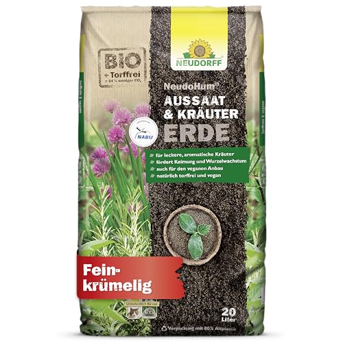 Neudorff NeudoHum AussaatErde und KräuterErde 20L - Anzuchterde...