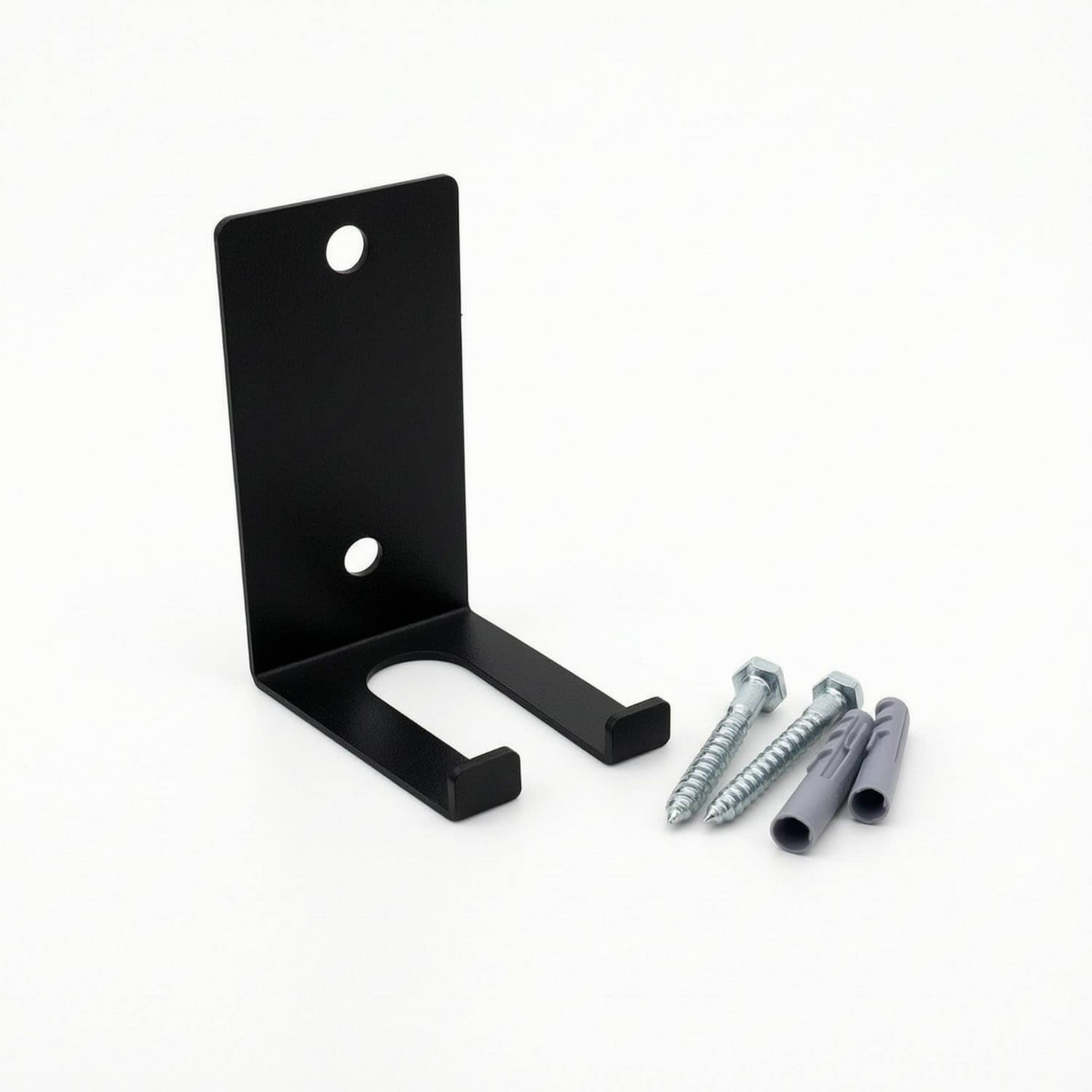 Heavy Duty Wall-Mounted Barbell Holder Matte Black Exercise Bar Holder Space-Saving Barbell Hanger with Slots Sturdy for Fitness Enthusiasts, Athletes, Home Gym, Single-rod Hook|Weight Storag-image-36
