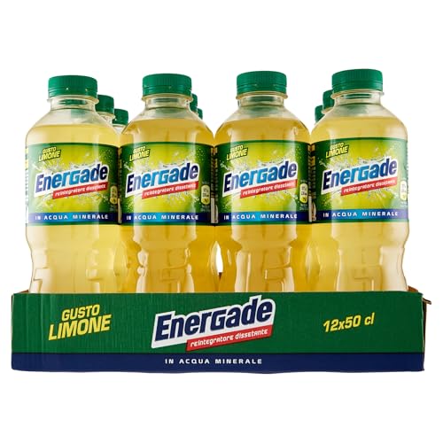 Energade, Bebida reabastecedora 12 x 0,5 L, sabor limón, con sales minerales, perfecta para la actividad física, formato sobre la marcha para la hidratación post-deporte