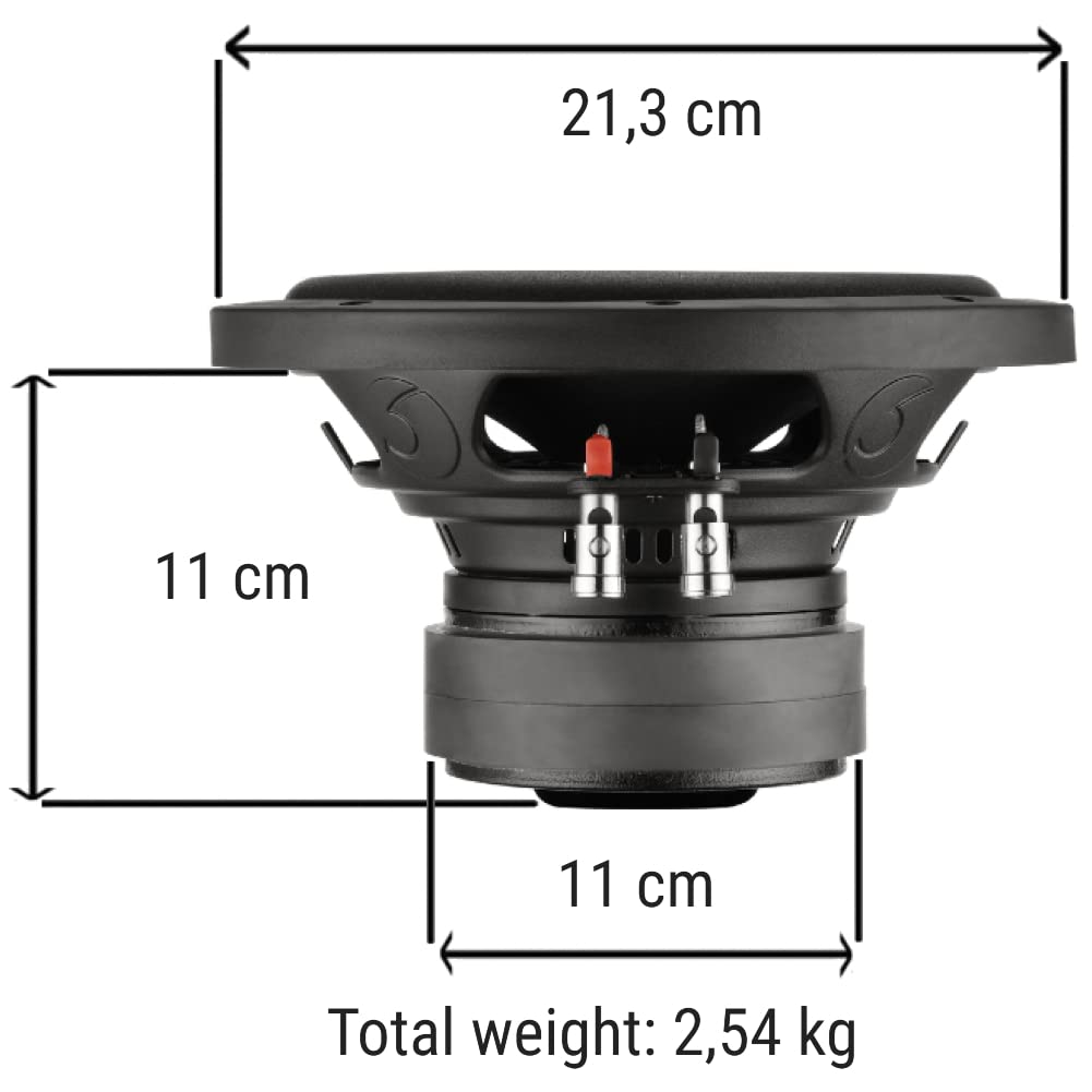 1 SUBWOOFER BASSFACE INDY A8/4 INDYA8/4 20 cm 200 mm 8" di diametro 200 watt rms 400 watt max single voice coil singola bobina svc 4 ohm, 1 pezzo