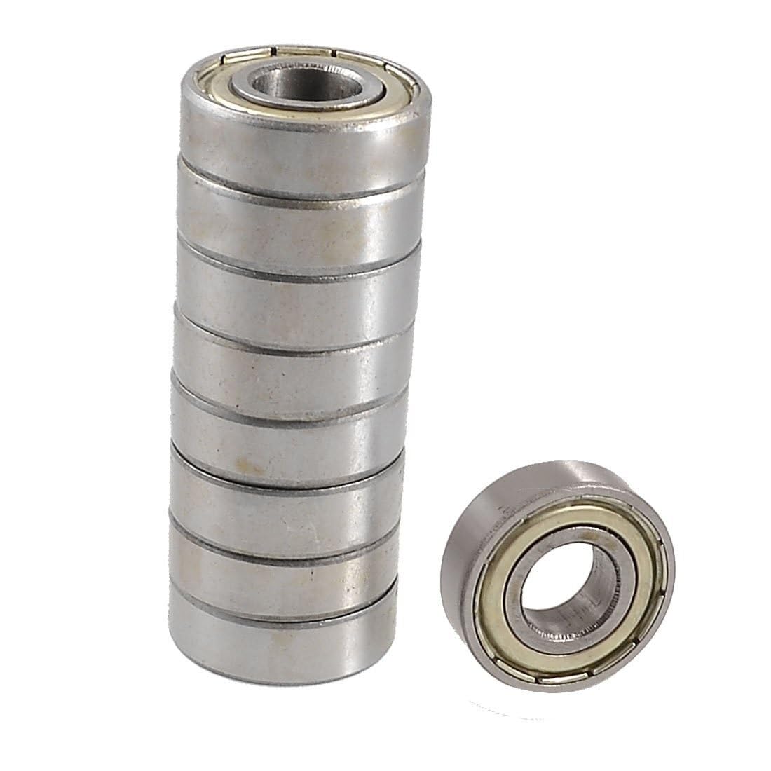 Bearing, 10 Pcs 6202 Metal Deep Groove Ball Bearings 35mm x 15mm 11mm Wear Resistance