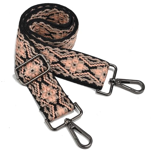 Image of Purse Strap Gold Hardware Replacement Crossbody Bag Strap, Wide Adjustable Shoulder Strap
