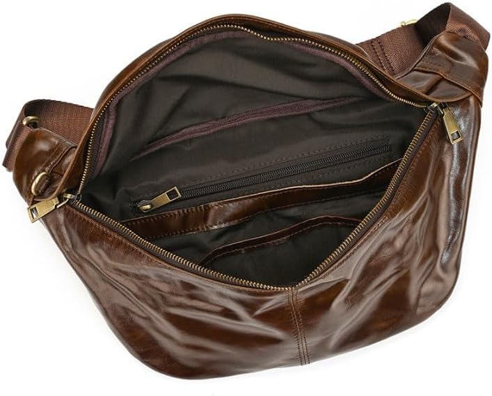 Single Shoulder Crossbody Bag Men's Large Capacity Chest Casual Motorcycle