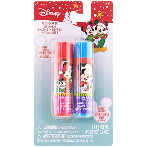Disney Mickey & Minnie Mouse 2-Piece Flavored Lip Balm Stocking Stuffer Party Favor Gift Set…
