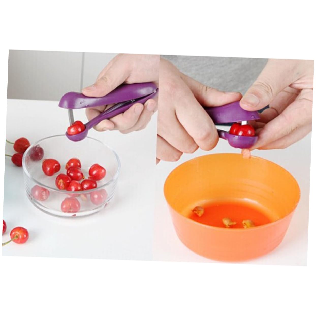 OFFSCH Ergonomic Salad Tool and Olive Pitter Fruit Seeder Pitter Corer Easy Peel Random