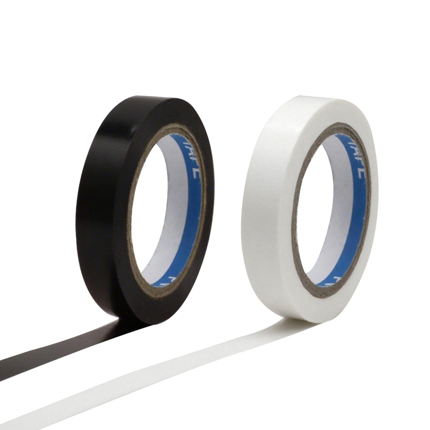 KKLM グリップテープ エンドテープ 【2個セット】 長さ10ｍ 幅1cm テニストーナメント バドミントン長さ10m幅1cmグリップテープ エンドテープセット2個 伸縮性 残留無し 自転車ハンドル 釣り竿 野球用途向けPVC素材 ラケット仕上げ用アクセサリー ブラックとホワイト