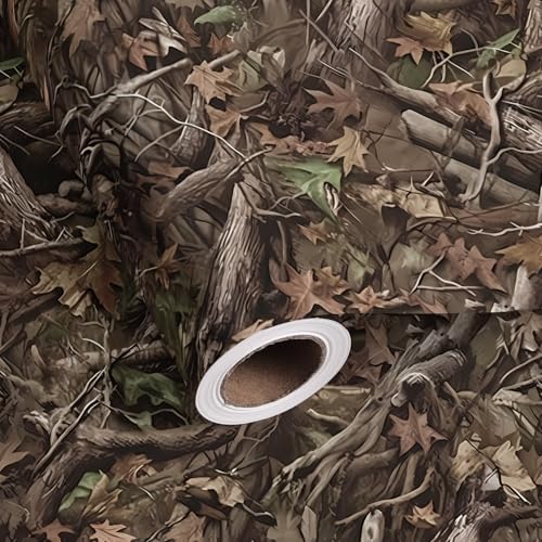 Altarho Woodland Camo Wrapping Paper Roll for Men Hunting Forest Tree Branches Camouflage Gift Wrap Paper Sheets for Birthday Army-Themed Party Veterans Day Outdoor Holiday Total 28.5sq.ft