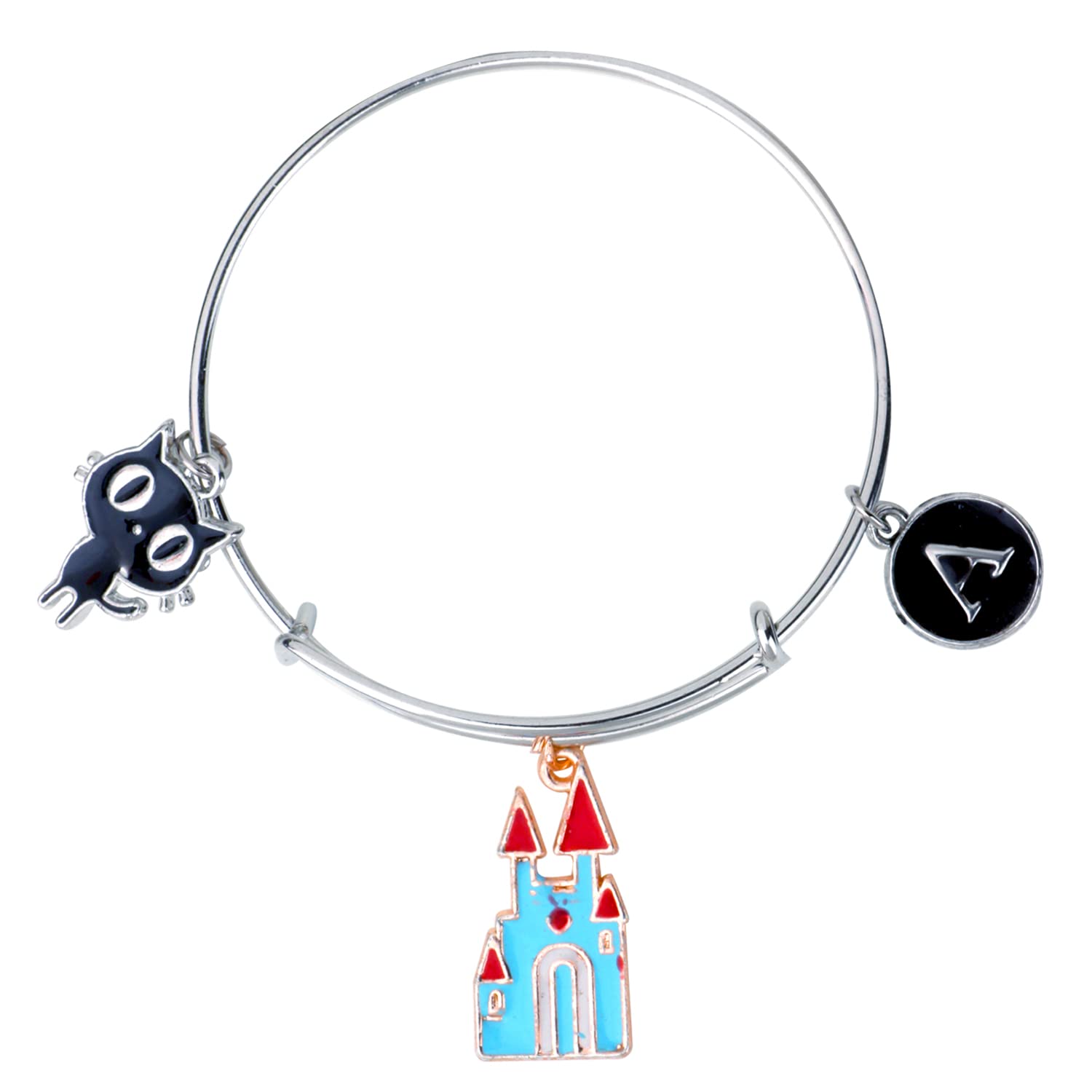 Mahi A Letter & Cat Shaped Rhodium Plated Enamel Work Charms Kids Bracelets for Kids (BRK1100925M) (B0BHZK7YQT) Amazon Price History, Amazon Price Tracker
