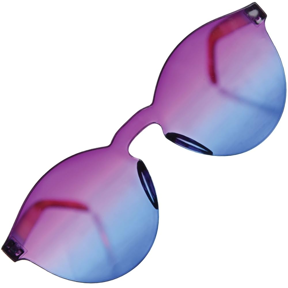 Rainbow Colored Frameless Round Glasses for Adults (1 Piece) - Durable, Ideal Costume Accessories for Outdoor Activities, Themed Events, Gifts, & More