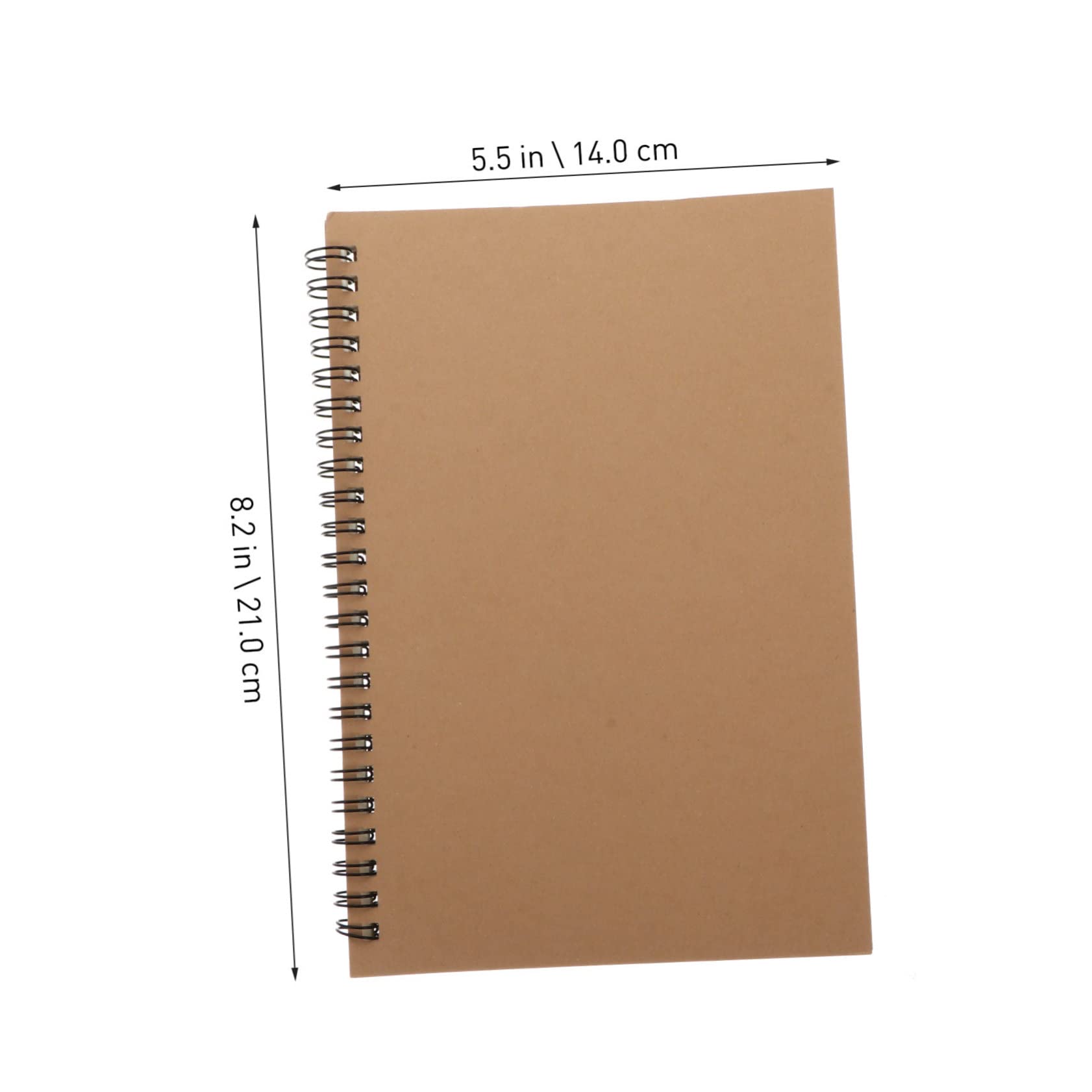 TEHAUX Quaderno Spirale in Carta Kraft Marrone 5 Pezzi Set Leggero e Facile da Trasportare Design Retrò Semplice per Pianificazione Settimanale e Scrittura Creativa