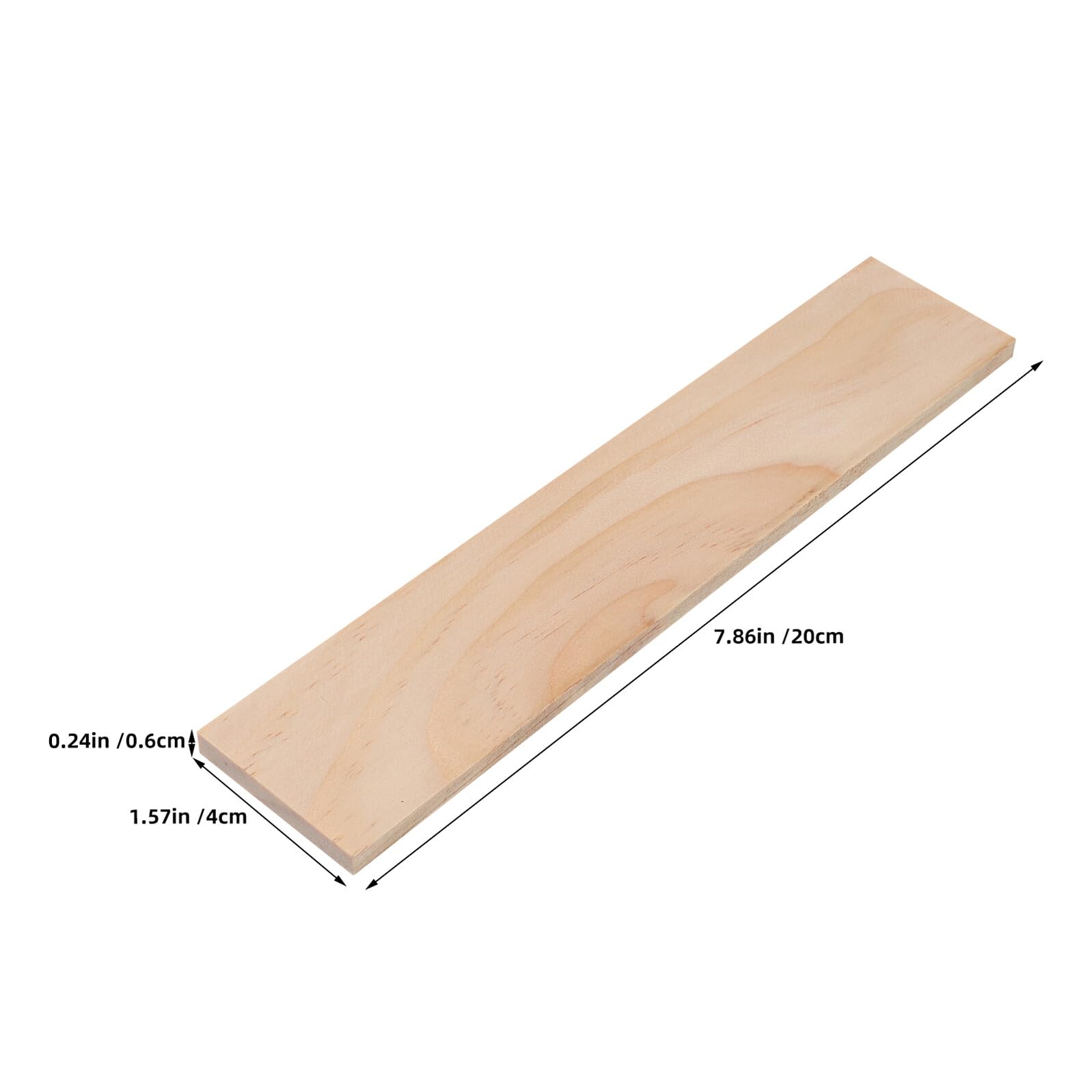 SHINEOFI 20 Unidades Bloques de Madera de Pino sin Acabado para Manualidades, Tablas Rectangulares Pulidas de 8x1,6x0,2 Cm Ideales para Pintura y Creación Artística