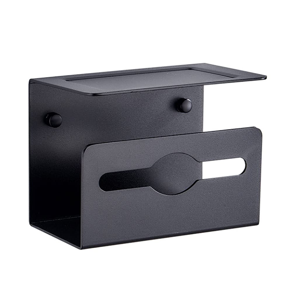 Toilet Paper Roll Dispenser Toilet Paper Holder With Shelf, Roll Wall Mounted, Bathroom Tissue Dispenser Bathroom Kitchen