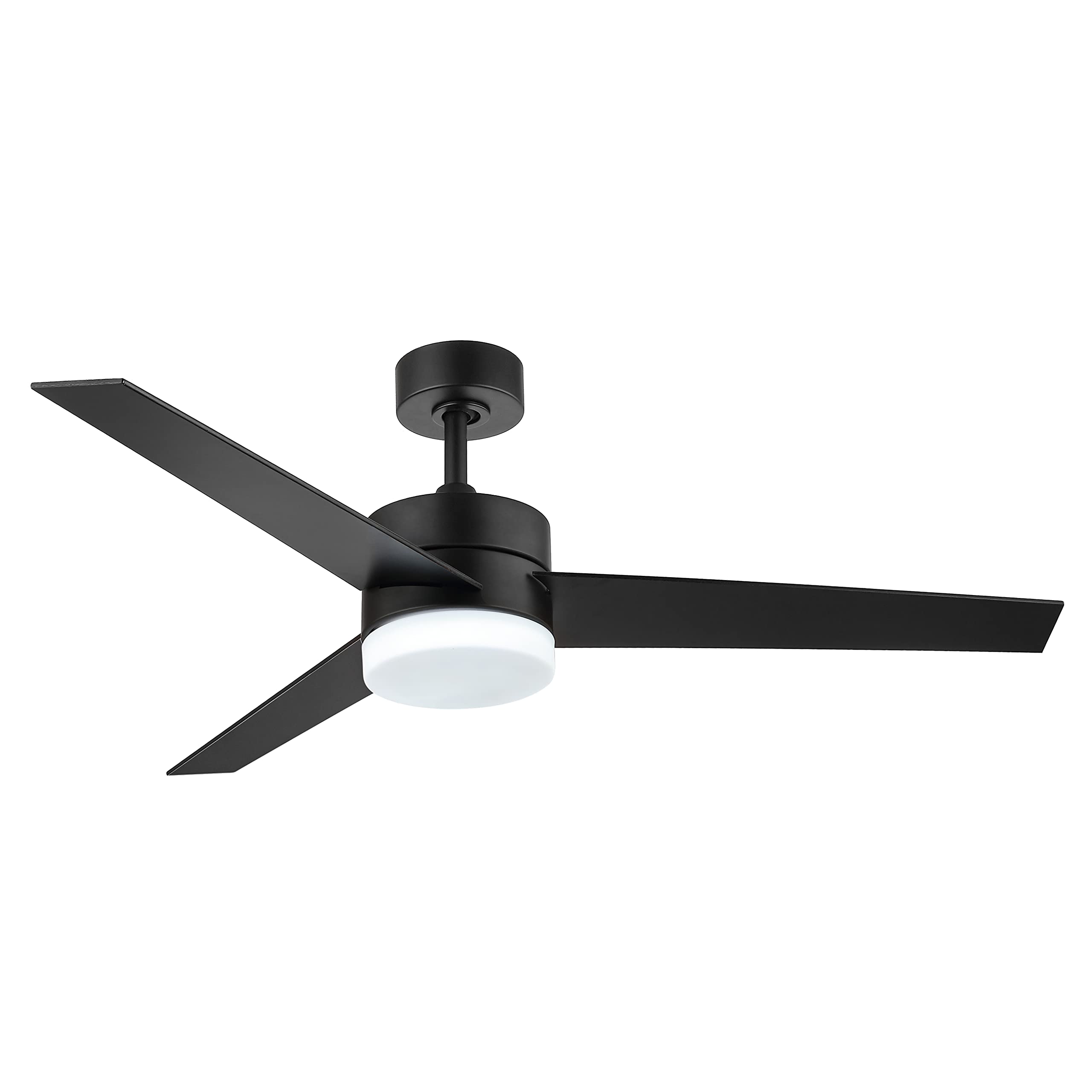 Photo 1 of WINGBO 52" Modern Ceiling Fan with Lights and Remote Control, Contemporary Ceiling Fan Matte Black, 3 Reversible Blades, Indoor LED Ceiling Fan for Kitchen Bedroom Living Room, ETL Listed