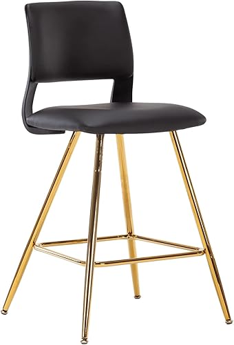 Miniatura 4 de Sidanli Juego de 2 taburetes de bar dorados en altura de asiento de 24 pulgadas