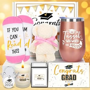 Graduation Gifts for Her 2024, High School College Congratulations Gifts Box with Tumbler, Cool Masters Degree Congrats Grad Gifts New Job Gifts for Graduates Women Girls Daughter Nurse Friend