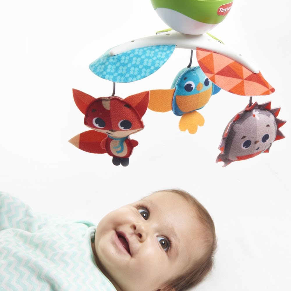 Tiny Love Take Along Mobile, 3-in-1 Musik Mobile Baby Elektrisch, 0+ Monate, Mobile Babybett, Mobile mit Musik, 3 Verbindungsstücken, 5 Melodien, 30 Minuten Kontinuierliche Musik, Meadow Days