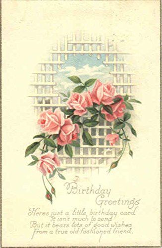 Birthday Greetings Original Antique Postcard