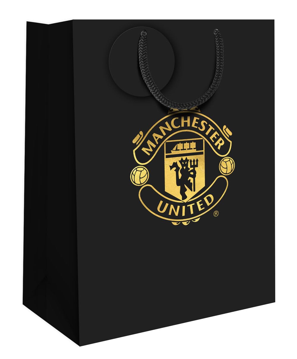 Danilo Promotions Ltd MANCHESTER UNITED FC GIFT BAG FOOTBALL THEME SMALL SIZE BIRTHDAY GIFT BAG