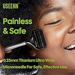 Ultra Wide Titanium Derma Roller for Face Hair Beard Scalp Skin Body Metal Handle 1200 Microneedling roller for Women and Men 0.25mm - Image 4